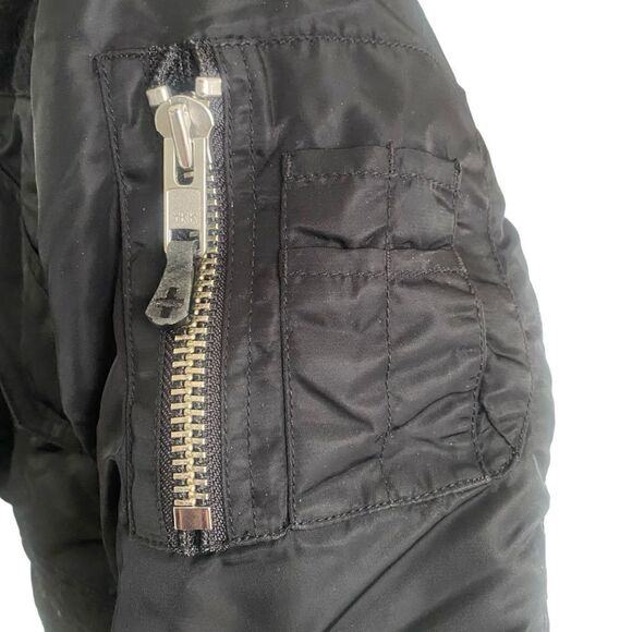 KSUBI Ski Jacket Women's Small (size tag missing) Black Crop Red Interior Zipper - Picture 13 of 14